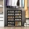 Cubby Shoe Rack,24 Pair Shoe Cubbies,6 Tier Portable Shoe Storage Organizer Cabinet,Plastic Shoe Shelves for Closet,Entryway,Bedroom,Plastic Shoe Shelves for Closet,Entryway,Bedroom,Black